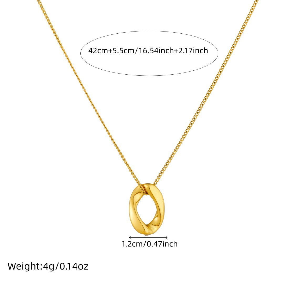 Aurelia Loop Necklace | 18K Gold Minimal Jewellry