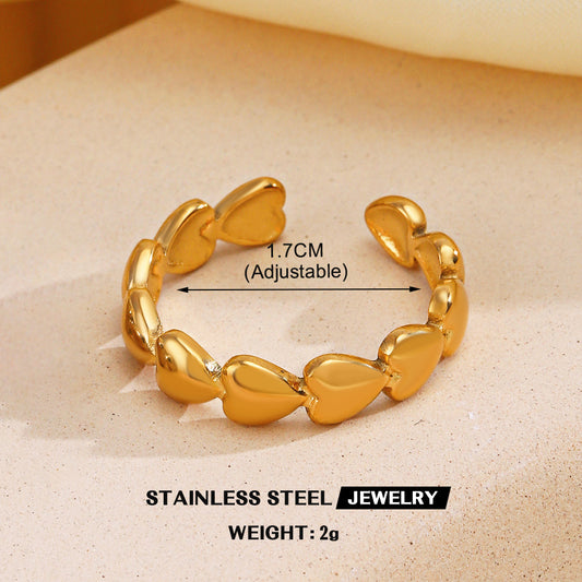 Golden Hearts Ring