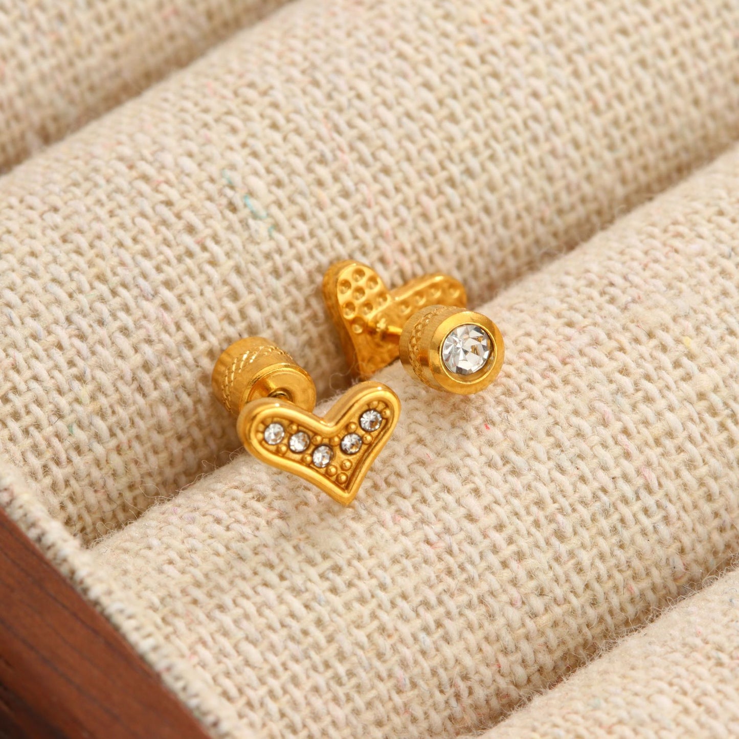 Celeste Heart Stud