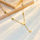 Noir Butterfly Drop Necklace
