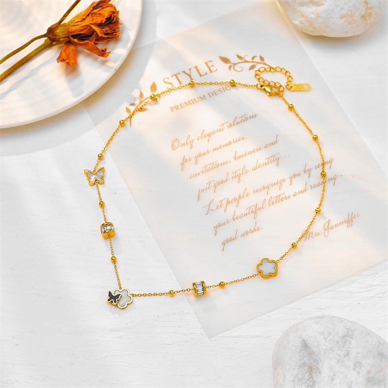 Golden Bloom Charm Necklace | 18K Gold Anti-Tarnish