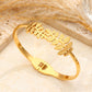 Golden Leaf Luxe Bangle(Adjustable)