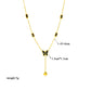 Noir Butterfly Drop Necklace