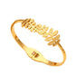 Golden Leaf Luxe Bangle(Adjustable)