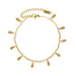 Golden Leaf Charm Anklet