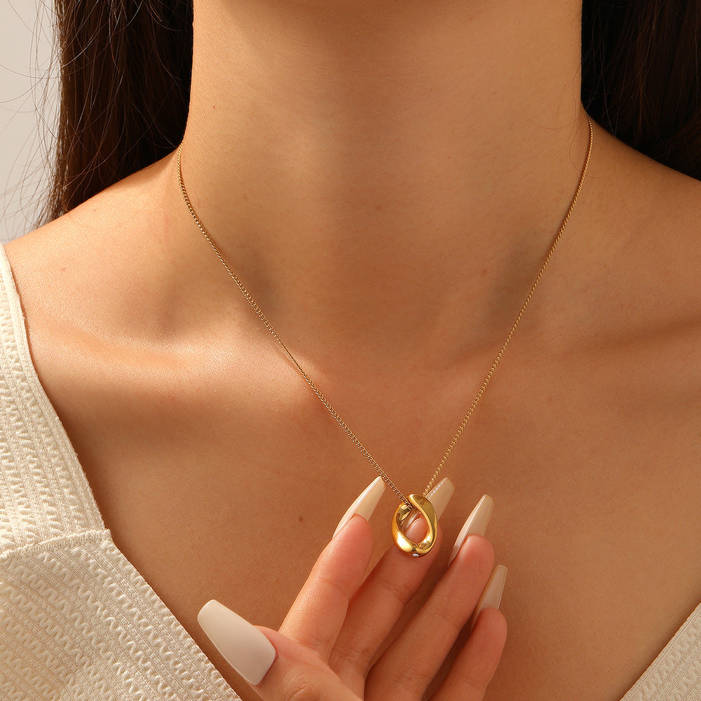 Aurelia Loop Necklace | 18K Gold Minimal Jewellry