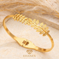 Golden Leaf Luxe Bangle(Adjustable)