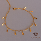 Golden Leaf Charm Anklet