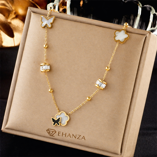 Golden Bloom Charm Necklace | 18K Gold Anti-Tarnish