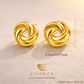 Golden Twist Stud Earrings – 18K Gold Plated Stainless Steel