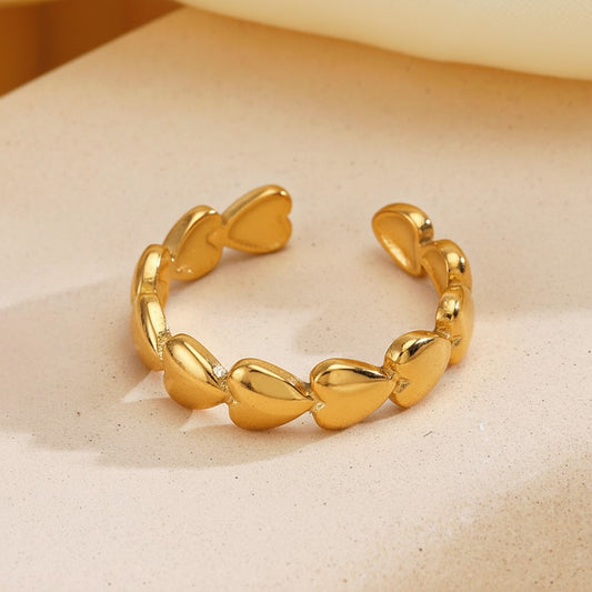 Golden Hearts Ring