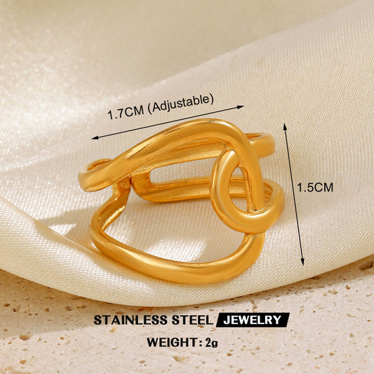 Twisted Loop Ring-18k Adjustable