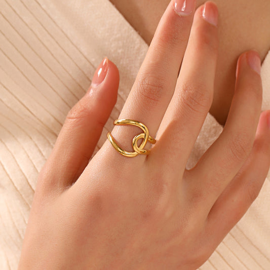 Twisted Loop Ring-18k Adjustable