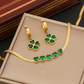 Emerald Charm Set | Elegant Gold & Green Jewellery Set