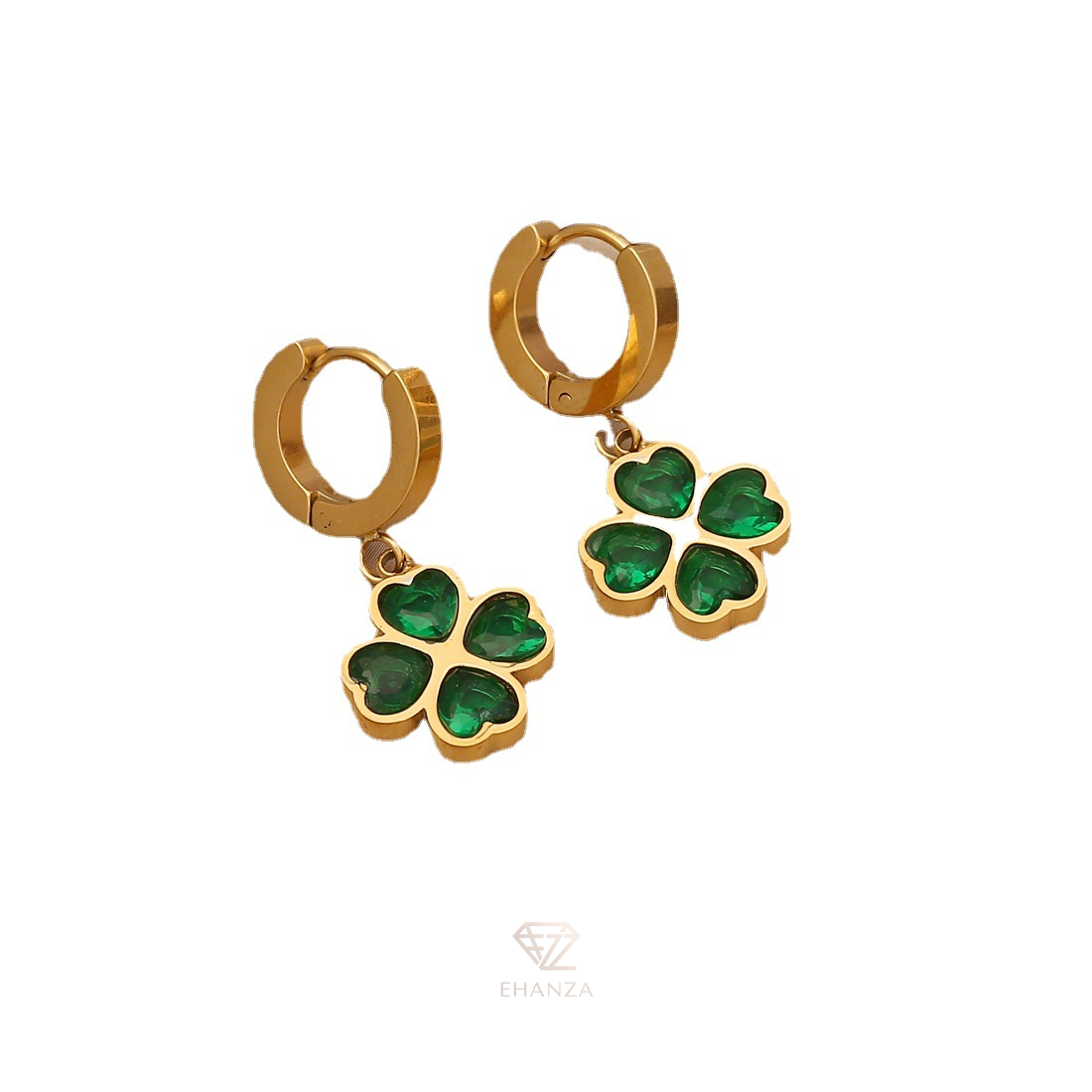 Emerald Charm Set | Elegant Gold & Green Jewellery Set